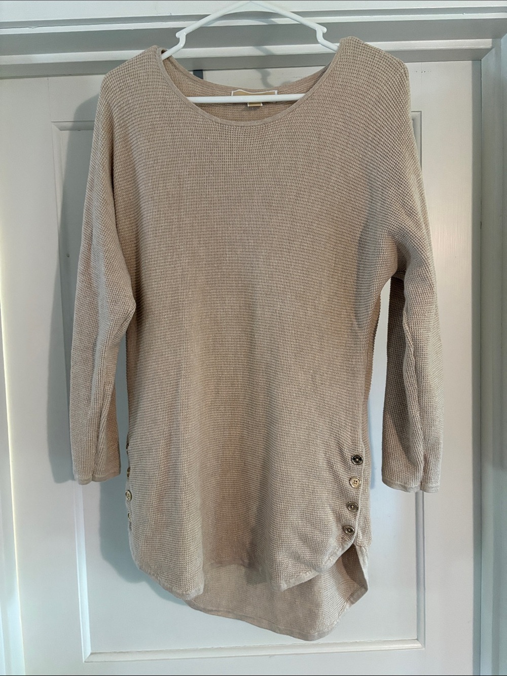 Michael Kors Beige Knit Tunic Sweater